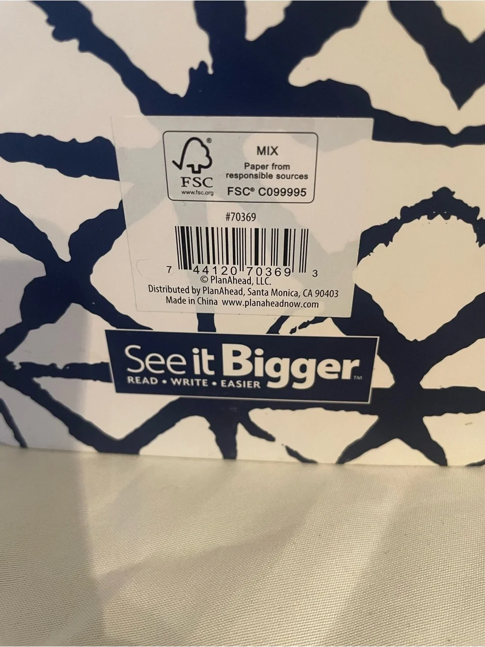 PlanAhead “See It Bigger” Large Print Phone/Address/Password Book – spiral bound
